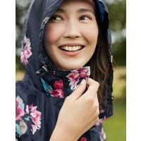 Womens Golightly Printed Waterproof Packaway Jacket - NAVY FLORAL
