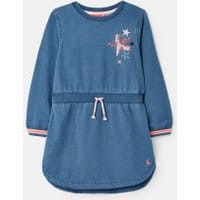 Girls Millie Sweatshirt Dress 1-12 years - DENIM