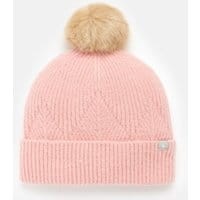 Womens Thurley Knitted Bobble Hat - PALE PINK