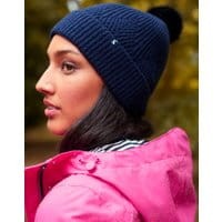 Womens Thurley Knitted Bobble Hat - FRENCH NAVY