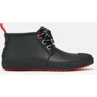 Boys Riley Lace Up Short Rain Boot - BLACK
