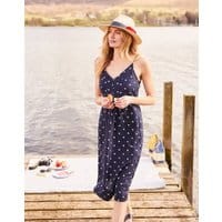 Womens Zoey V Neck Strappy Dress - NAVY SPOT