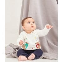 Babys Winnie Artwork Knitted Sweater 0-24 Months - WHITE REINDEER