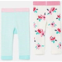 Babys Lively Character Knit Leggings 2 Pack 0-24 Months - HORSE CHICK
