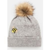Womens Stafford Embroidered Hat - GREY EMBROIDERED BEE