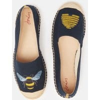 Womens Shelbury Women's Embroidered Espadrilles - NAVY BEEHIVE
