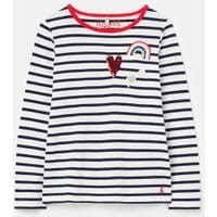 Girls Kelby Icon T-Shirt 1-12 Years - Navy Stripe Icon