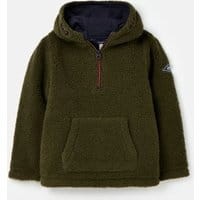 Boys Whitacre Overhead Fleece Hoody 1-12 Years - DARK GREEN