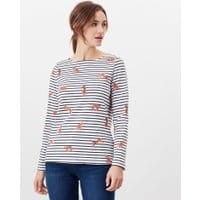 Harbour Print Long Sleeve Jersey Top - TIGER STRIPE