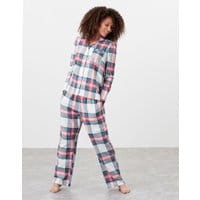 Womens Sunset Cotton Pajama Set - MULTI CHECK