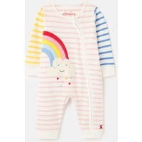 Baby Girls Winfield Cotton Zip Sleepsuit 0-9 Months - MULTI RAINBOW