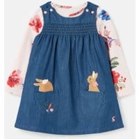 Babys Peter Rabbit Avie Pinafore Dress Set 0-24 months - DENIM PETER