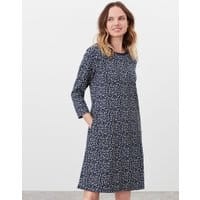 LAYLA PRINT A-Line jersey dress - NAVY DITSY