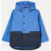 Boys Barton Colourblock Rubber Jacket 1-12 Years - NAVY BLUE