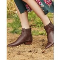 Womens Walcott Leather Chelsea Boot - DARK CHOCOLATE
