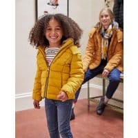 Girls Cassington Padded Coat 1-12 Years - ANTIQUE GOLD