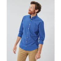 Mens The Laundered Oxford Classic Fit Long Sleeve Shirt - DARK BLUE