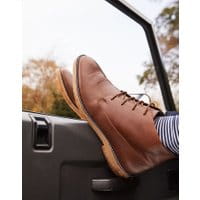 Mens Dene Lace Up Leather Boot - TAN