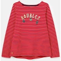 Womens Harbour Luxe Swing Long Sleeve Jersey Top - CHRISTMAS BAUBLES