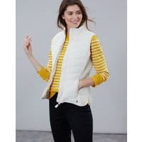Womens Fallow Padded Vest With Funnel Neck - WINTER WHITE