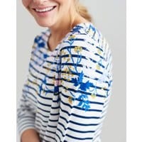Womens Quinn Tunic With Pockets - NAVY FLORAL BORDER