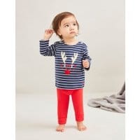 Baby Girls Festive Harbour Organically Grown Cotton Jersey Applique Top 0-24 Months