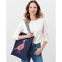 Womens Lulu Novelty Canvas Tote Purse - FRENCH NAVY