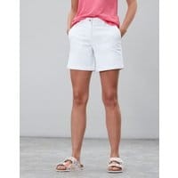 Womens Cruise Mid Thigh Length Chino Shorts - BRIGHT WHITE