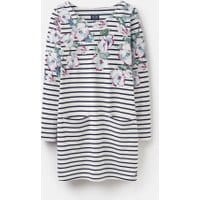 204081 Border Print Tunic - CREAM POPPY STRIPE