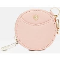 Womens Lila Round Pu Coin Wallet - PALE PINK