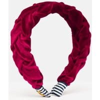 Womens Isabelle Braided Headband - RED