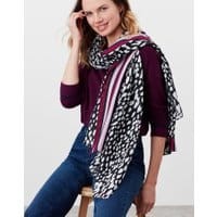 Womens River Printed Scarf - CREAM SPOT