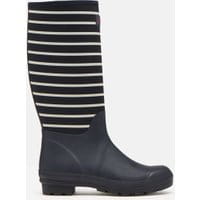 Printed Tall Neoprene Rain Boots - NAVY CREAM STRIPE
