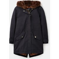 Womens Piper Waterproof Parka with Fur Trimmed Hood - MARINE NAVY