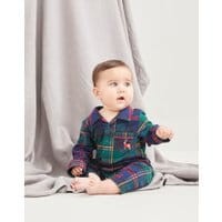 Baby Girls Festive Shirty Woven All In One 0-9 Months - REINDEER CHECK