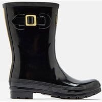 Womens Glossy Kelly Mid Height Rain Boots - TRUE BLACK