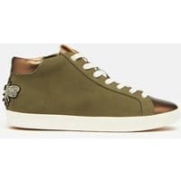 Womens Tildy Mid Leather High Top Sneakers - BEE
