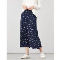 Womens Coletta Bias Cut Skirt - NAVY SPOT