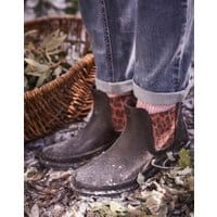 Womens Rutland Short Height Rain Boot - DARK BROWN