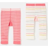 Babys Lively Character Knit Leggings 2 Pack 0-24 Months - CAT RAINBOW