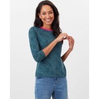 Womens Selma Long Sleeve Jersey Top - BLUE ANIMAL