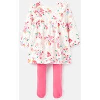 Babys Harleigh Dress and Tight Set 0-24 Months - WHITE DITSY