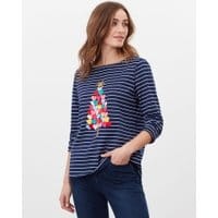 Womens Harbour Luxe Swing Long Sleeve Jersey Top - TREE
