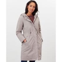 Womens Charlbury Waterproof Raincoat with Padded Lining - METALLIC STONE