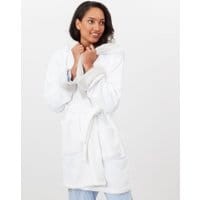 Womens Helena Faux Fur Dressing Gown - CREAM