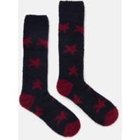 Womens Fab Fluffy Supersoft Socks - NAVY STAR