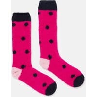 Womens Fab Fluffy Supersoft Socks - Grandaisy Ruby Spot