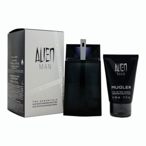 Mugler Alien Man zestaw - woda toaletowa 100 ml Refillable + żel pod prysznic 50 ml