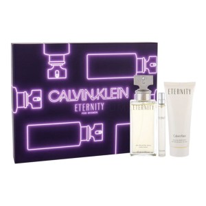 Calvin Klein Eternity zestaw - woda perfumowana 100 ml + woda perfumowana 10 ml + balsam do ciała 100 ml