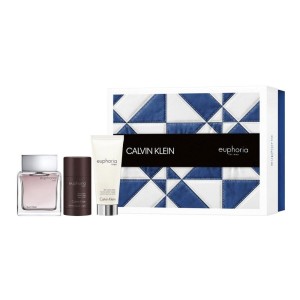 Calvin Klein Euphoria Men zestaw - woda toaletowa 100 ml + balsam po goleniu 100 ml + dezodorant sztyft 75 g - bezalkoholowy